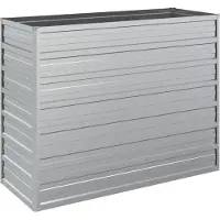 Syfax Garten-Hochbeet 100x40x77 cm Verzinkter Stahl Silber