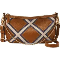 Fossil Schultertasche Umhängetasche Jolie Shoulderbag Brown Patchwork hellbraun
