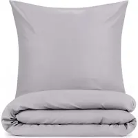 Blumtal Bettwäsche 135x200cm + Kissenbezug 80x80cm - Mikrofaser Bed Sheets 135x200cm - 2-er Set Bettwäsche Grau