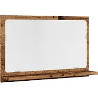 Syfax Badspiegel mit Ablage Altholz-Optik 60x11x37 cm Holzwerkstoff