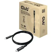 Club 3D CLUB3D USB4 Type-C Gen3x2 Bi-Directional Cable 40Gbps 8K60Hz 100W PowerDelivery M-M 0.8m - 2.62ft, 0,8 m, USB C, USB C, USB4 Gen 3x2, Schwarz