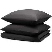 Blumtal Bettwäsche 200x200cm + 2x Kissenbezug 80x80cm - Mikrofaser Bed Sheets 200x200cm - 3-er Set Bettwäsche Dunkelgrau