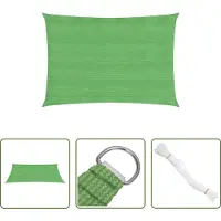 The Living Store Sonnensegel 160 g/m² Rechteckig Hellgrün 2x3,5 m HDPE