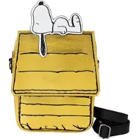 Loungefly Snoopy Schlafendes Hundehaus 75. Jubiläum Handtasche Gelb Gelb One Size