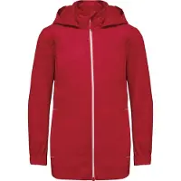 Pro Act Wasserdichte Kinder Regenjacke mit im Kragen verstaubarer Kapuze und 2 Reißverschlusstaschen