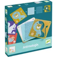 Djeco Animologix Bildaufbau-Lernspiel für Kinder 3-6 Jahre, 24 Karten