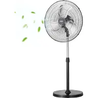 Vevor Industrieller Standventilator, 570 mm, 90-Grad-Oszillationsventilator, höhenverstellbare Ventilatoren mit 3 einstellbaren Geschwindigkeiten, Windmaschine für Wohnzimmer, Zuhause, Büro, Schwarz