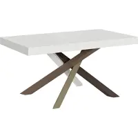 Itamoby Ausziehbarer Tisch 90x160/264 cm Volantis Esche weiß Gestell 4/C