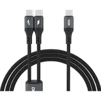 Dudao L3F 2in1 USB-C Kabel 100W, 1.2m, Schwarz