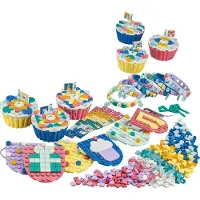 LEGO 41806 DOTS Ultimatives Partyset, Partyspiele für Kinder und DIY Partytütenfüller mit Spielzeug Cupcakes, Armbändern und Wimpeln, kreative Dekoration, Geschenke für Mädchen und Jungen