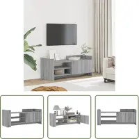 The Living Store TV-Schrank Grau Sonoma 100x35x40 cm Holzwerkstoff