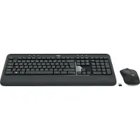 Logitech 920-008677, Kabellos, RF Wireless, Membran Key Switch, QWERTZ, Schwarz, Maus enthalten