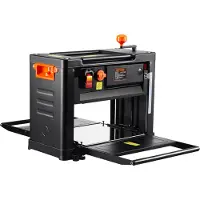 Vevor Dickenhobelmaschine 2000W Leistung Dickenhobel 3 Hobelmesser Hobelmaschine 23500U/min Hobelbreite 33cm Max. Schnittstärken 15cm Tischhobelmaschine 52,5x69,6x48cm Ideal zur Holzbearbeitung