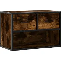 Syfax TV-Schrank Räuchereiche 60x31x39,5 cm Holzwerkstoff und Metall