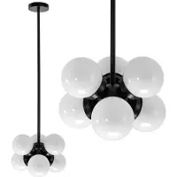 Toolight Pendellampe App904-6Cp Loft 6-Lichtquelle E27 35X35X132Cm