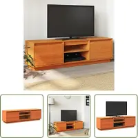 The Living Store TV-Schrank Wachsbraun 140x35x40 cm Massivholz Kiefer
