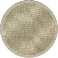 Carpetsale24 In & Outdoor Teppich Terrasse Balkon Küchenteppich Wetterfest Sisal Optik Flachgewebe Einfarbig mit Struktur, Grösse: 160 cm Rund