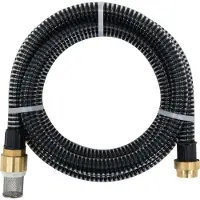 Syfax Saugschlauch mit Messing-Anschlüssen Schwarz 1,1" 25 m PVC