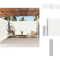 vidaXL Seitenmarkise Ausziehbar Creme 200x600 cm - Sonnenschirme & Sonnenschutze