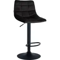 CLP Barhocker Jerry Samt Beige/Schwarz