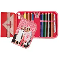 Scooli BABI0445, Weiches Federmäppchen, Pink, Abbildung, Drinnen, Mädchen, Reißverschluss