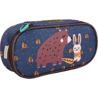 Perletti Schulmäppchen Grün, Bär & Hase, 14404