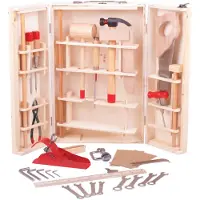Bigjigs Toys Holz Werkzeugkasten Junior - 28-teiliges Spielzeug