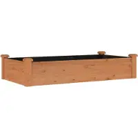 Syfax Hochbeet mit Einsatz Braun 120x60x25 cm Massivholz Tanne