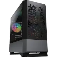 Cougar Gehäuse Mini-Tower MG140 Air ARGB, Schwarz, Mini Tower, PC, Schwarz, micro ATX, Mini-ITX, Blau, Grün, Rot, Rücken, Vorderseite