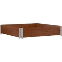 Syfax Paletten-Aufsatzrahmen Braun 100x100 cm Massivholz Kiefer