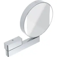 Emco LED Rasier- und Kosmetikspiegel, beidseitig verspiegelt, Vergrößerung 3- und 7-fach, rund, LED-Beleuchtung, Gelenkarm, 109506017