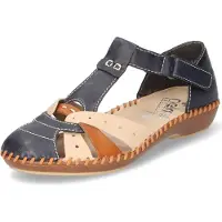 Rieker Damen Sandalen M1655-14 blau combi 40