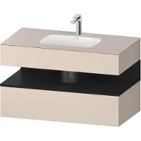 Duravit Einbauwaschtisch-Möbel-Set Qatego 100x55x60cm, E sw/tau m, Kon-WTU, B