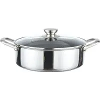 Cheffinger Kochtopf aus Edelstahl 18/10 Wabenstruktur Induktion Ø24cm Topf Pfanne