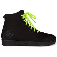 Ozone Motorradschuhe Town OZBOTTOWN58 Schwarz/Fluo Gelb, Knöchelverstärkung, atmungsaktives Mesh