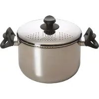 Excelsa Nudelkochtopf 6 Liter Cuoci&Scola Stahl 39x22,5x21,5 cm Silber