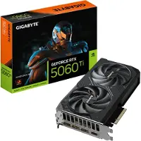 Gigabyte GeForce RTX 5060 Ti WINDFORCE OC 16G Grafikkarte, GeForce RTX 5060 Ti, 16 GB, GDDR7, 128 Bit, 7680 x 4320 Pixel, PCI Express x16 5.0