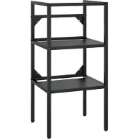 Syfax Badezimmer Waschtischgestell Schwarz 40x38x83 cm Eisen