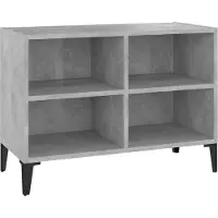 Syfax TV-Schrank mit Metallbeinen Betongrau 69,5x30x50 cm