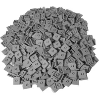 LEGO 50x Jumperplate 1x2, Hellgrau