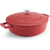 Master Class MasterClass Gussaluminium-Auflaufform, rot, flach, 28 cm, 4 Liter, Geschenkverpa