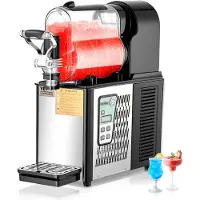 Vevor kommerzielle Slusheis Maschine 3 L Einzeltank-Maschine für gefrorene Getränke, 12 Tassen Edelstahl Slush-Eis-Maschine mit Tastenfeld Softeis Maker