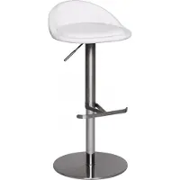 Wohnling Barhocker Durable M1 Edelstahl gebürstet Weiß; WL1.282
