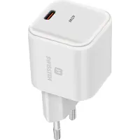 Swissten , 45W USB-C GaN Netzteil Power Delivery Ultra-Schnellladen, Weiß
