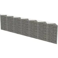 Syfax Gabionenwand Verzinkter Stahl 450×30×100 cm