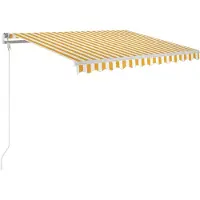Syfax Automatische Markise mit LED & Windsensor 300x250 cm Gelb/Weiß