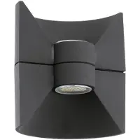 Eglo LED-Außenwandlampe Redondo, anthrazit, Höhe 17 cm, 2-flg.