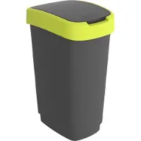 Rotho Abfalleimer 50 L Twist - Swingeimer 40,1 x 29,8 x 60,2 cm - Mülleimer Kunststoff - Müllbehälter - Abfallsammler Schwing- oder Klapp-Funktion