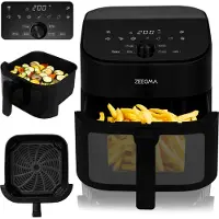 Zeegma Knapper Chef Airfryer 6,5L 1600W, Schwarz, 10 Programme, Digital