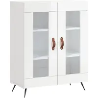 Syfax Sideboard Hochglanz-Weiß 69,5x34x90 cm Holzwerkstoff